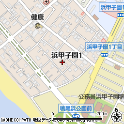 兵庫県西宮市浜甲子園1丁目12周辺の地図
