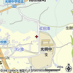 奈良県生駒市小明町58周辺の地図