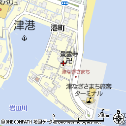 〒514-0014 三重県津市港町の地図
