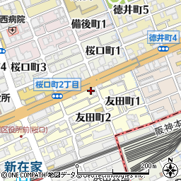 播州信用金庫六甲道支店周辺の地図