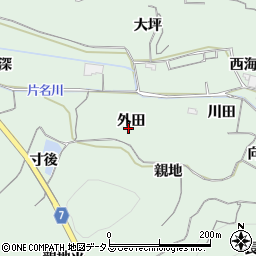 愛知県知多郡南知多町片名外田周辺の地図