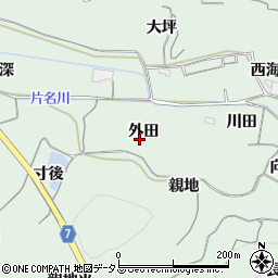 愛知県南知多町（知多郡）片名（外田）周辺の地図