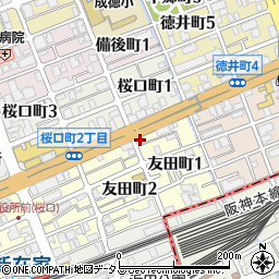 ほっともっと 神戸友田店周辺の地図