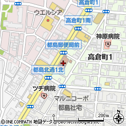 都島郵便局周辺の地図
