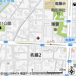 静岡県浜松市中央区佐藤周辺の地図