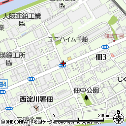 大阪府大阪市西淀川区佃周辺の地図