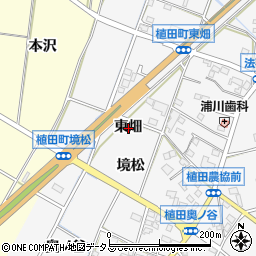 愛知県豊橋市植田町東畑周辺の地図