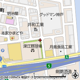 深江浜公園トイレ周辺の地図