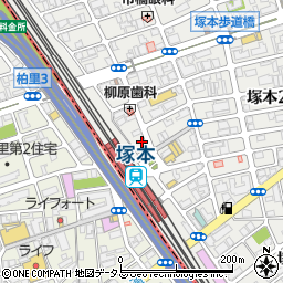 ビストロJIN 塚本店周辺の地図