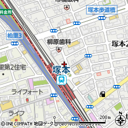 ぢどり亭塚本店周辺の地図