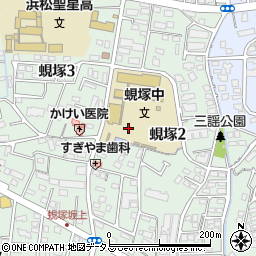 静岡県浜松市中央区蜆塚周辺の地図