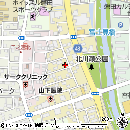 静岡県磐田市二之宮東12-12周辺の地図