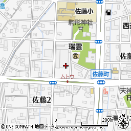 静岡県浜松市中央区佐藤2丁目周辺の地図