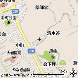 愛知県南知多町（知多郡）豊浜（清水谷）周辺の地図