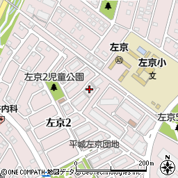 ＵＲ平城左京１７号棟周辺の地図