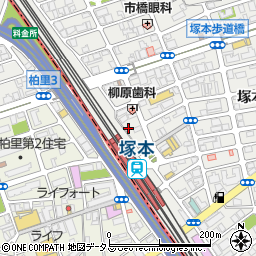 リパーク塚本駅前第４駐車場周辺の地図