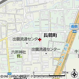 静岡県浜松市中央区長鶴町周辺の地図