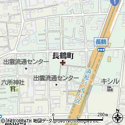 静岡県浜松市中央区長鶴町184周辺の地図