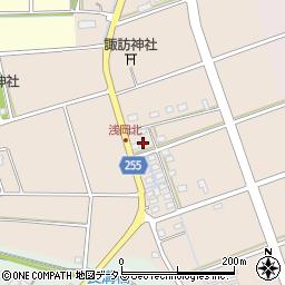 静岡県袋井市浅岡666周辺の地図