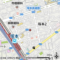 N's chicken store 大阪エリア店周辺の地図