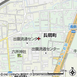 静岡県浜松市中央区長鶴町50周辺の地図