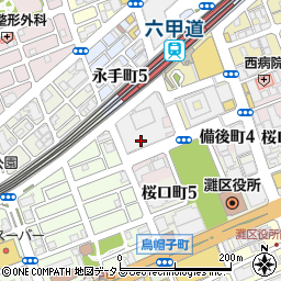三井住友銀行灘支店周辺の地図