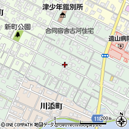 〒514-0043 三重県津市南新町の地図