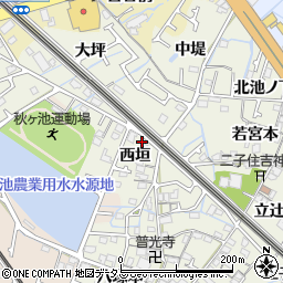 兵庫県播磨町（加古郡）二子（西垣）周辺の地図