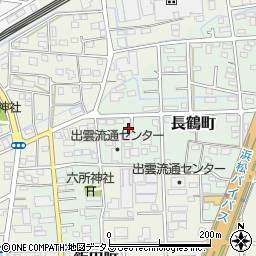 静岡県浜松市中央区長鶴町54周辺の地図