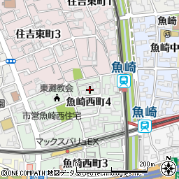 兵庫県神戸市東灘区魚崎西町4丁目8周辺の地図