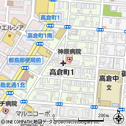大阪府大阪市都島区高倉町1丁目周辺の地図