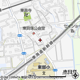 静岡県磐田市東貝塚1223周辺の地図