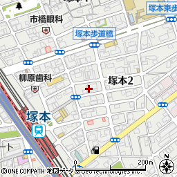 大阪府大阪市淀川区塚本2丁目16周辺の地図