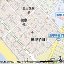 兵庫県西宮市浜甲子園1丁目10周辺の地図