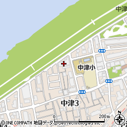ライオンズマンション中津周辺の地図