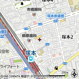 なかの食鶏 塚本駅前店周辺の地図
