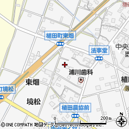 愛知県豊橋市植田町車塚周辺の地図
