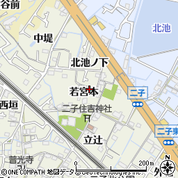兵庫県加古郡播磨町二子若宮本周辺の地図