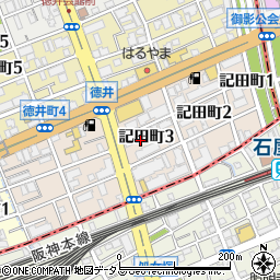 兵庫県神戸市灘区記田町周辺の地図