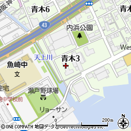 兵庫県神戸市東灘区青木3丁目1-33周辺の地図