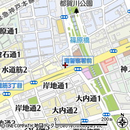 播州信用金庫灘支店周辺の地図