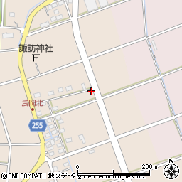 静岡県袋井市浅岡678周辺の地図