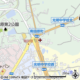 奈良県生駒市南田原町1043-1周辺の地図
