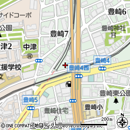 豊崎中公園周辺の地図