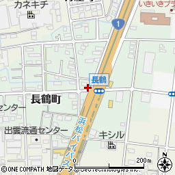 静岡県浜松市中央区長鶴町166周辺の地図