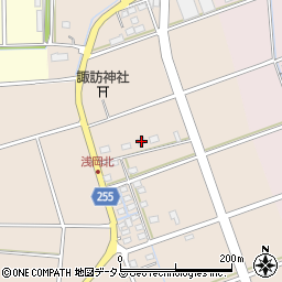 静岡県袋井市浅岡301周辺の地図