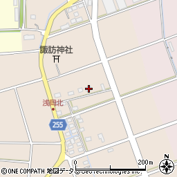静岡県袋井市浅岡302周辺の地図