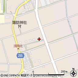 静岡県袋井市浅岡303周辺の地図