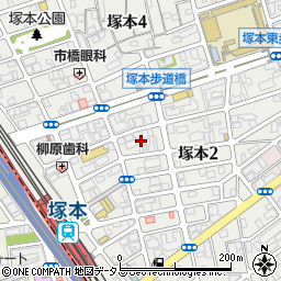 大阪府大阪市淀川区塚本2丁目15周辺の地図