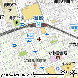 ＧＳパーク阪神御影駅南駐車場周辺の地図